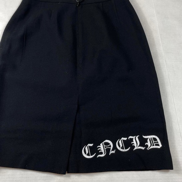 "Darkside GR-021"   
Neon Green Smear Print Long Skirt 👁 - Picture 3 of 3